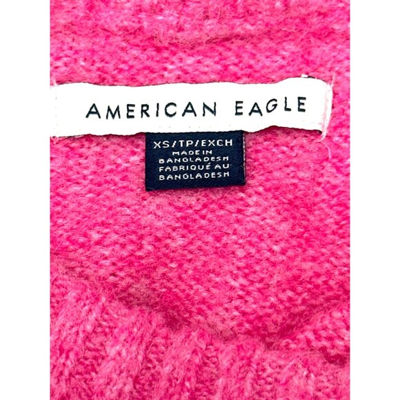 American Eagle Outfitters Pink Long Sleeve Soft Plush Sweater Recycled Polyester - Picture 7 of 12